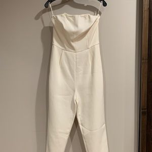 Strapless White Jumpsuit